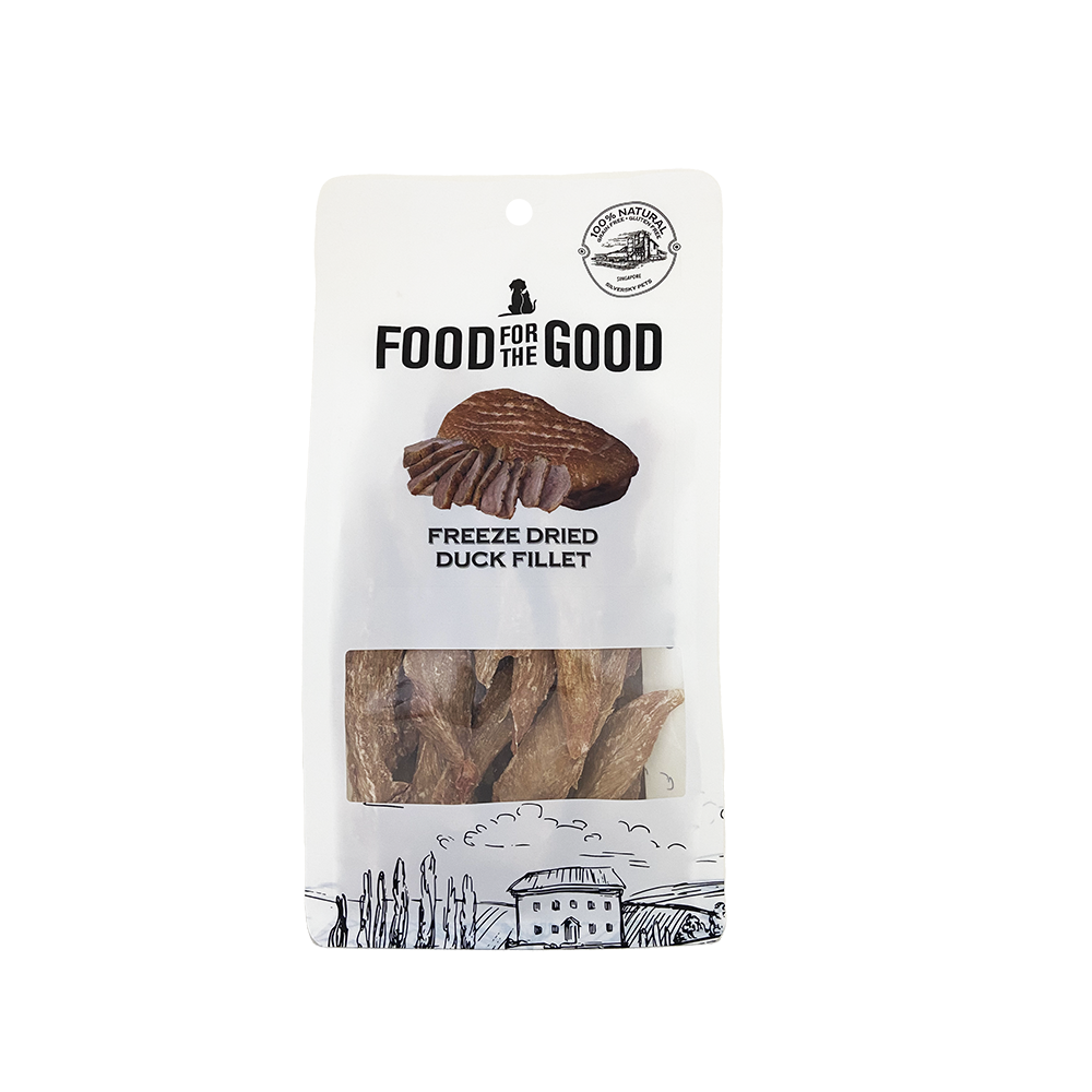 Food For The Good Dog & Cat Treats Freeze Dried Duck Fillet 100g