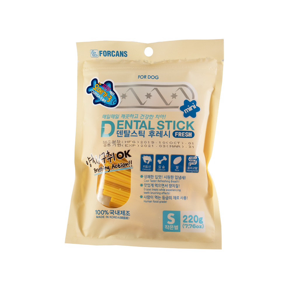 Forcans Dog Dental Stick Fresh With Omega-3 Small 220g