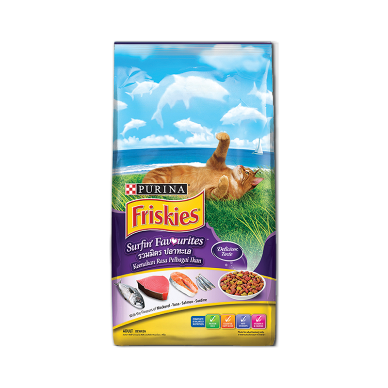 Friskies surf and turf dry cheap cat food