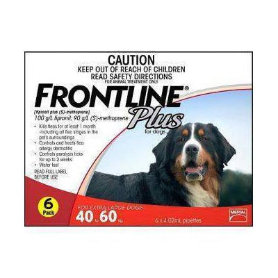 Frontline Plus Spot On for Dogs 40 60kg 6pcs