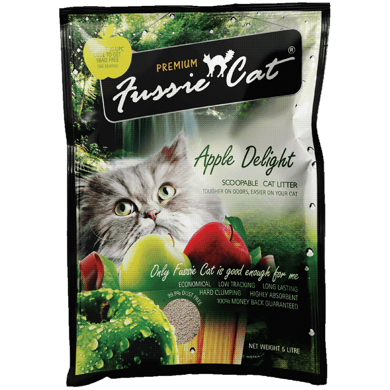 Fussie Cat Bentonite Litter Apple Delight 10L