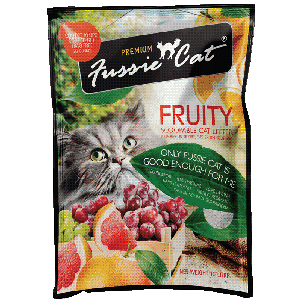 Fussie Cat Bentonite Litter Fruity 10L