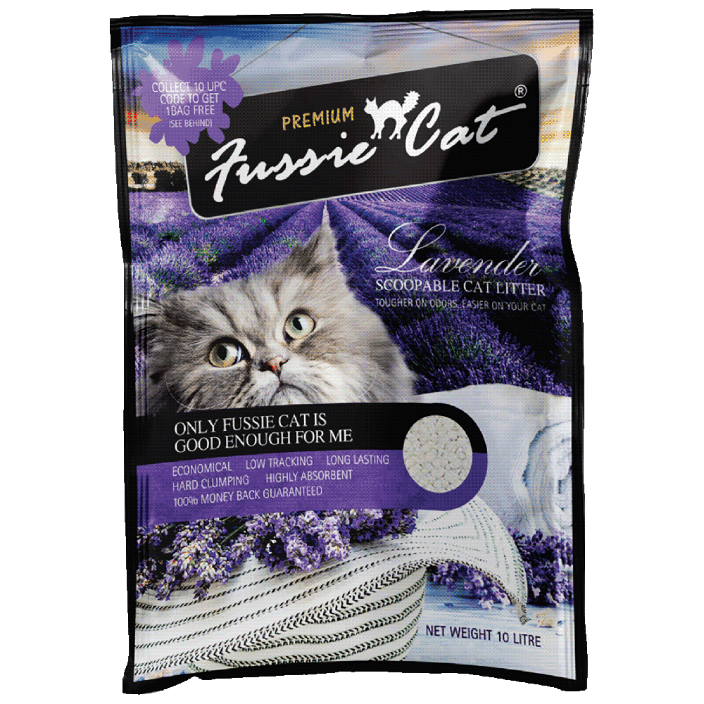 Fussie Cat Bentonite Litter Lavender 10L