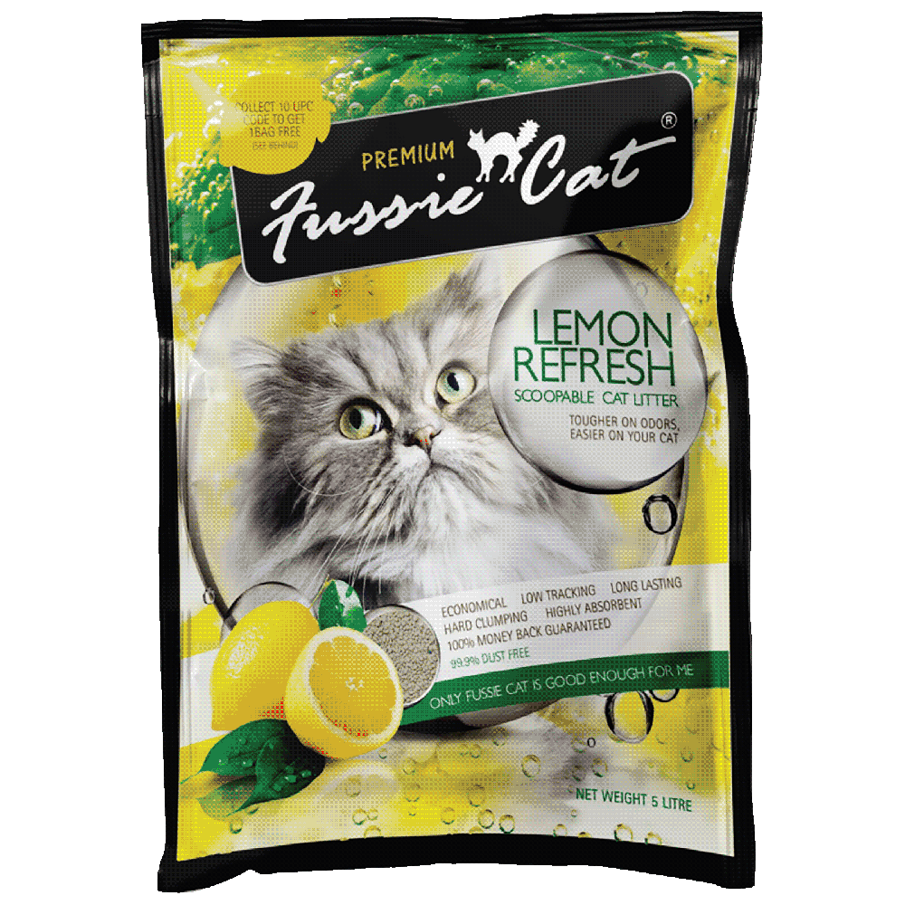 Fussie Cat Bentonite Litter Lemon Refresh 10L