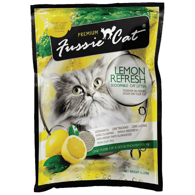 Fussie Cat Bentonite Litter Lemon Refresh 10L