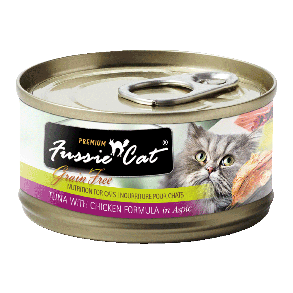 Fussie Cat Black Label Tuna with Chicken in Aspic 80g