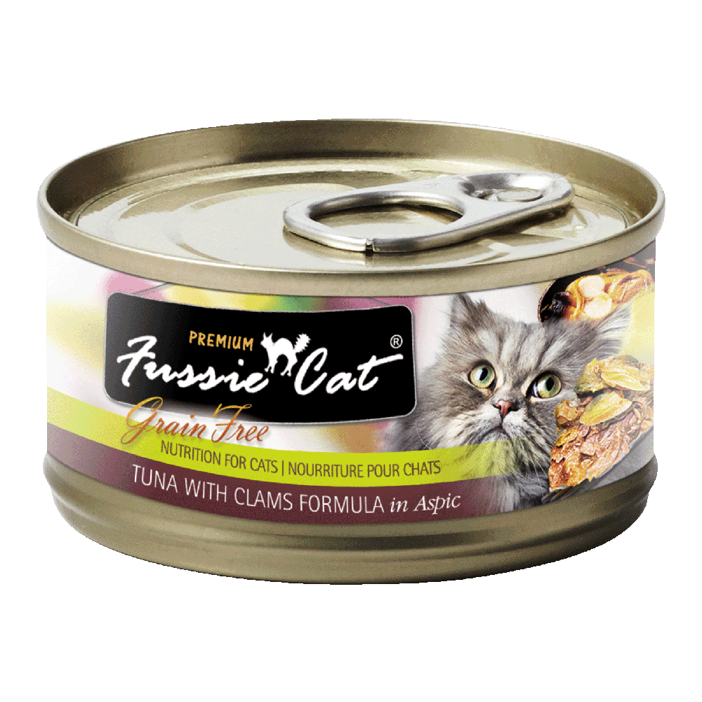 Fussie Cat Black Label Tuna with Clams in Aspic 80g