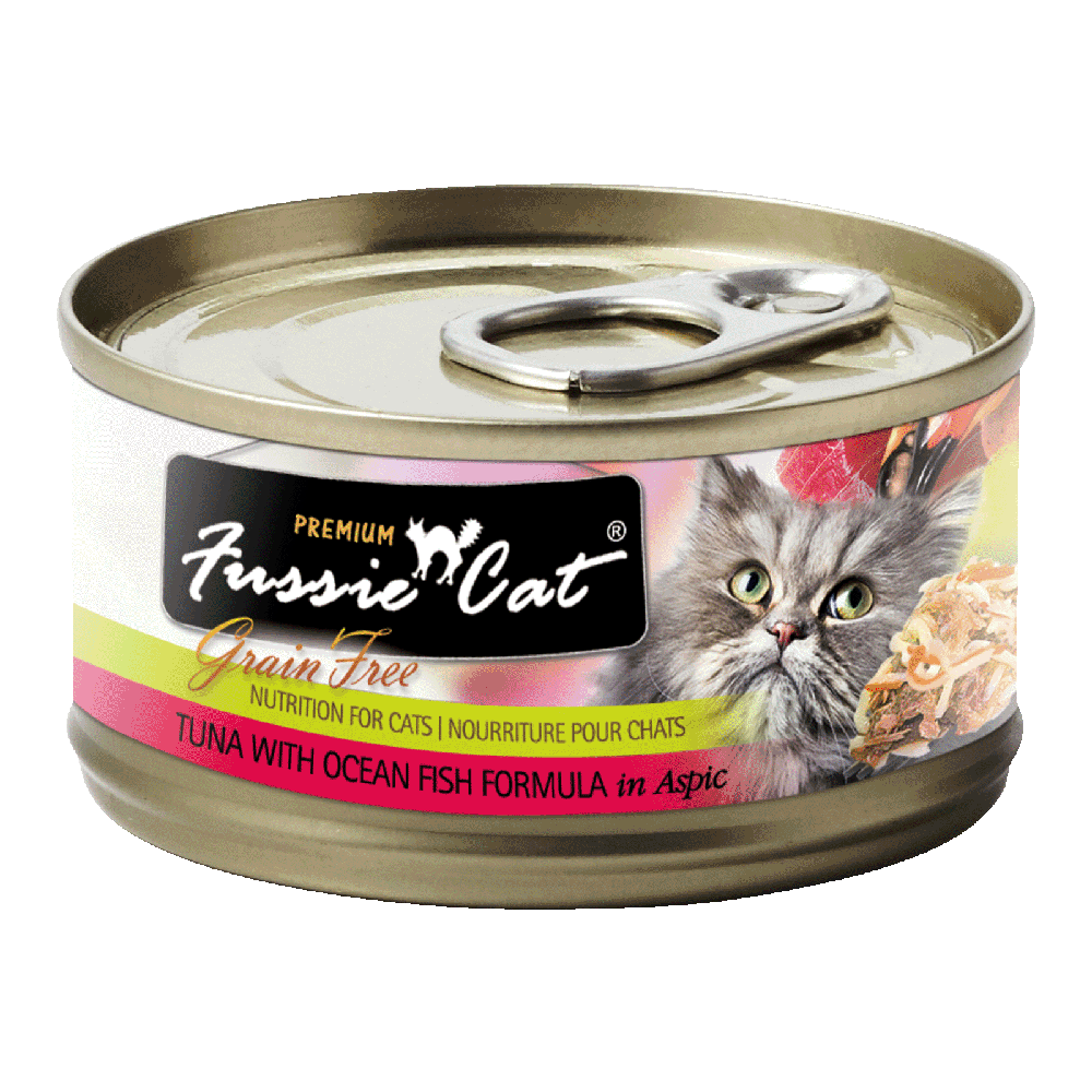 Fussie Cat Black Label Tuna with Ocean Fish in Aspic 80g