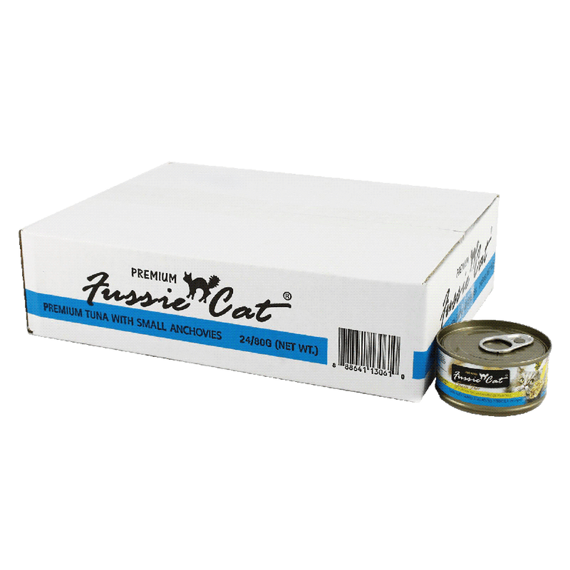 Fussie Cat Black Label Tuna with Small Anchovies in Aspic 80g