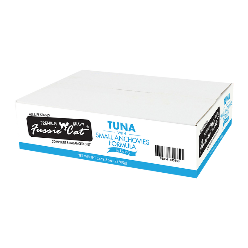 Fussie Cat Black Label Tuna with Small Anchovies in Gravy 80g