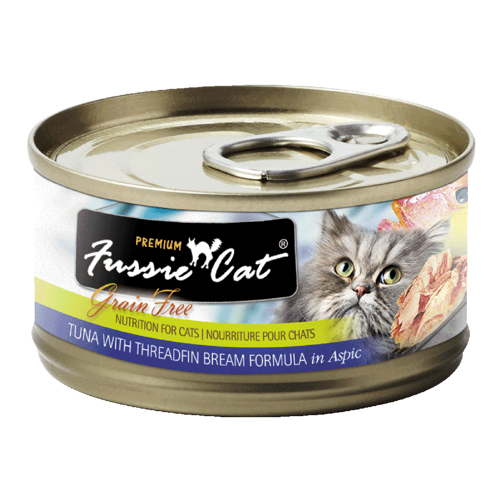 Fussie Cat Black Label Tuna with Threadfin Bream in Aspic 80g
