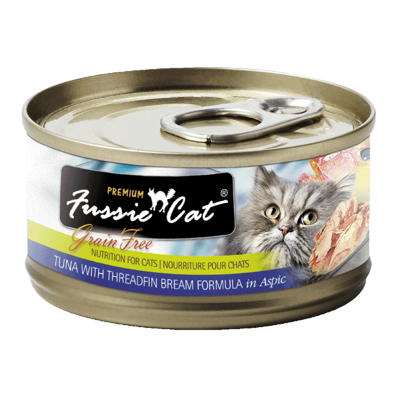 Fussie Cat Black Label Tuna with Threadfin Bream in Aspic 80g