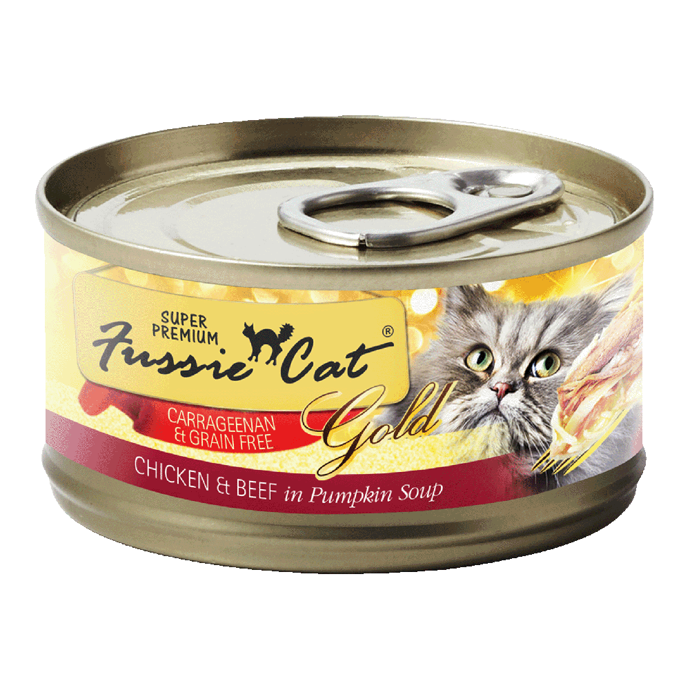 Fussie Cat Gold Label Chicken & Beef in Pumpkin Soup 80g