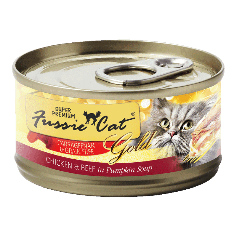 Fussie Cat Gold Label Chicken & Beef in Pumpkin Soup 80g