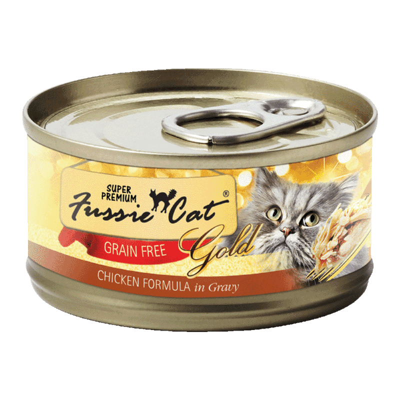 Fussie Cat Gold Label Chicken in Gravy 80g