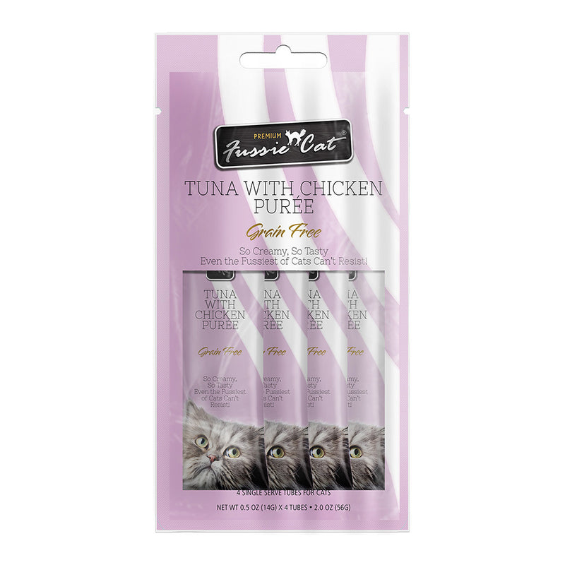 Fussie Cat Grain Free Treats Tuna with Chicken Puree 56g