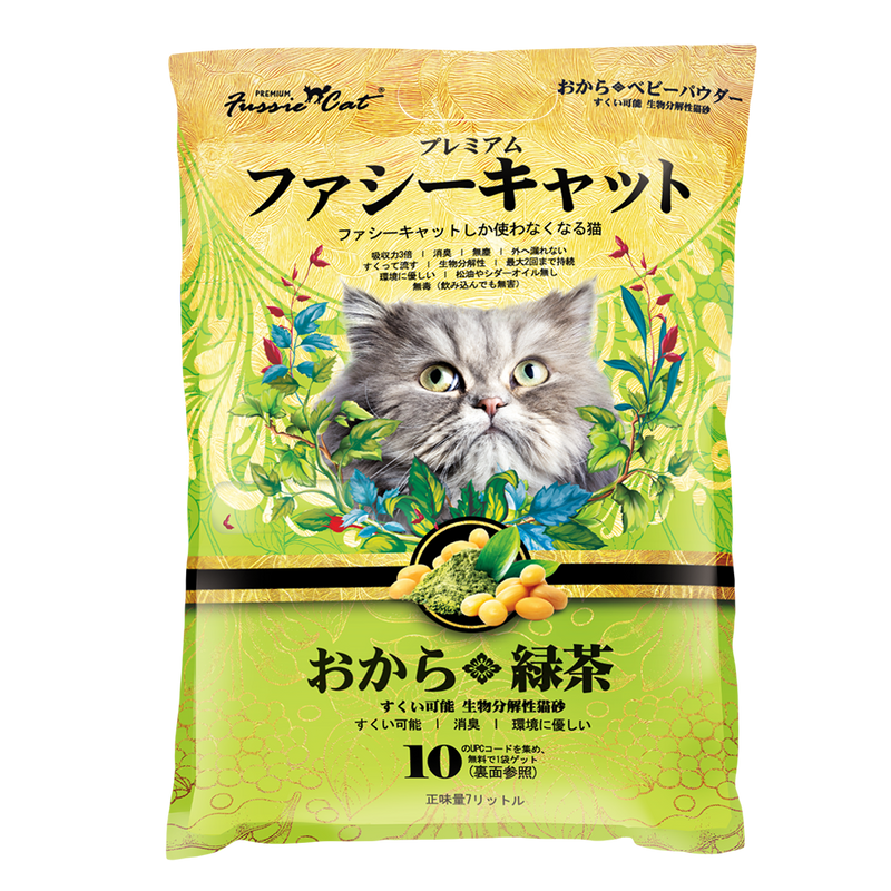 Fussie Cat Japanese Soybean Litter Green Tea 7L