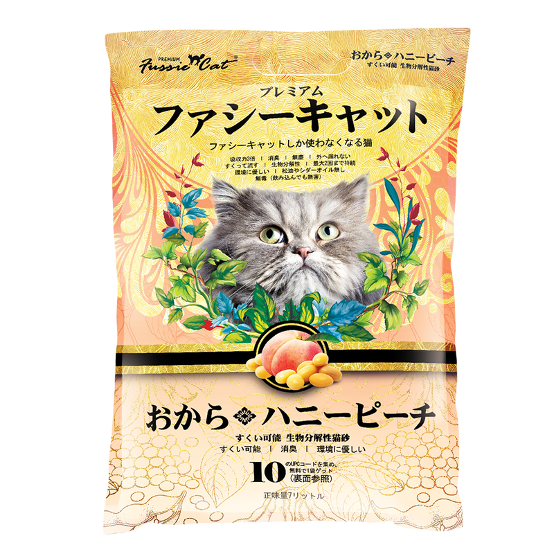 Fussie Cat Japanese Soybean Litter Honey Peach 7L