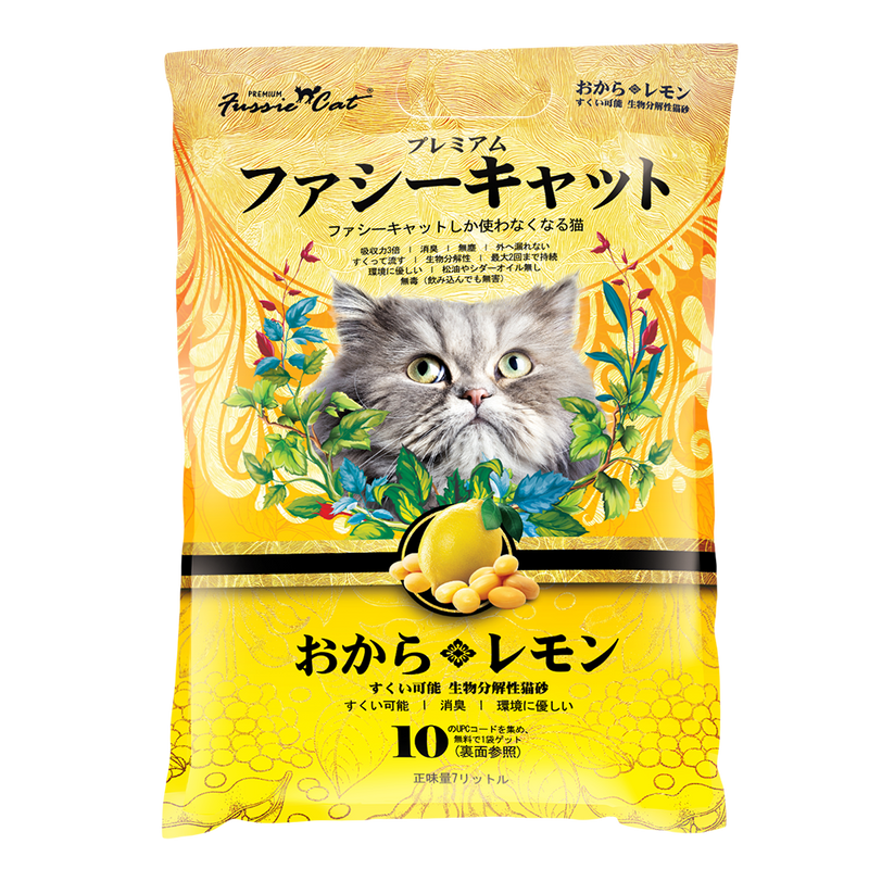 Fussie Cat Japanese Soybean Litter Lemon 7L