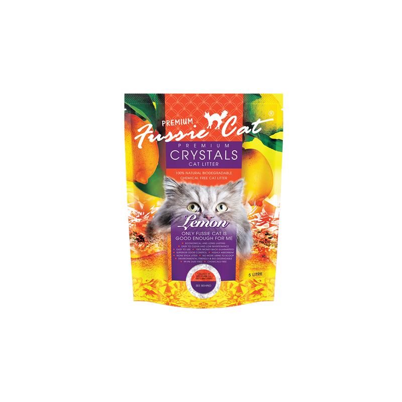 Fussie Cat Premium Crystals Litter Lemon 5L