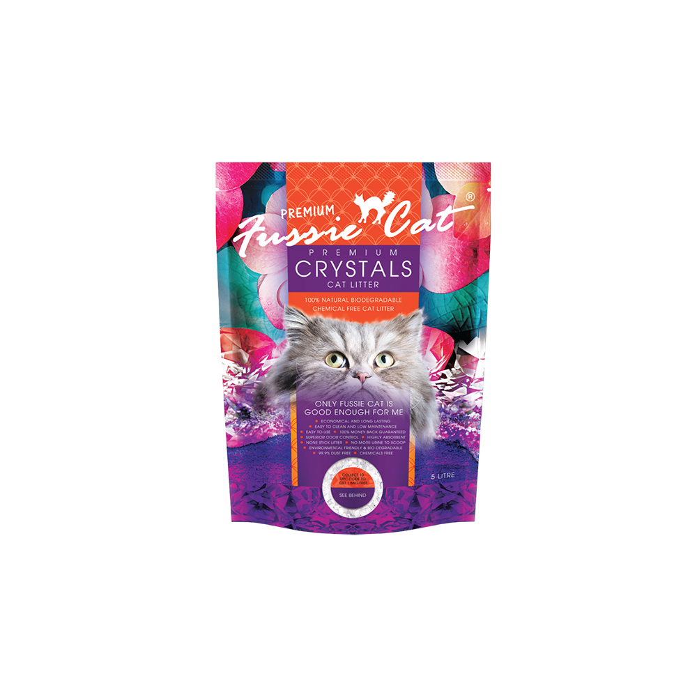 Fussie Cat Premium Crystals Litter Unscented 5L