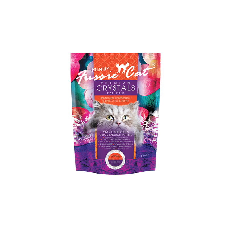 Fussie Cat Premium Crystals Litter Unscented 5L