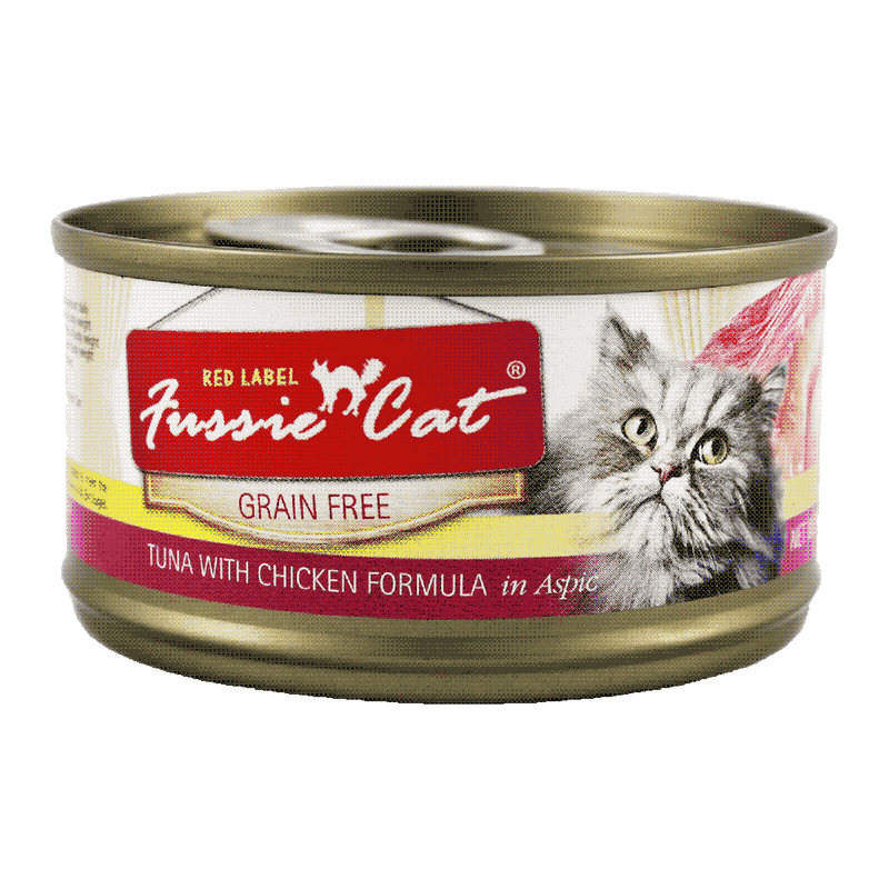 Fussie Cat Red Label Tuna with Chicken in Aspic 80g