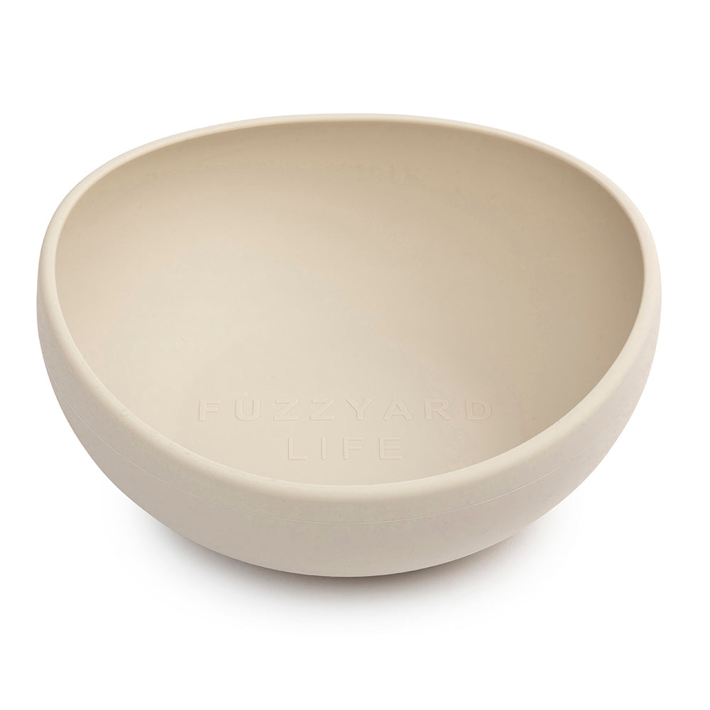 FuzzYard Dog Bowl Silicone Sandstone S