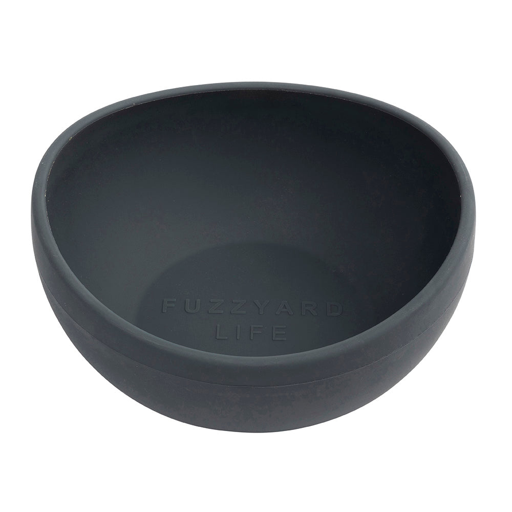 FuzzYard Dog Bowl Silicone Slate Grey S