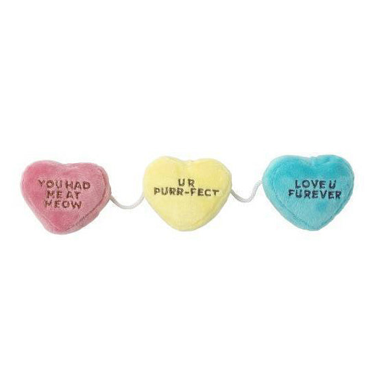 Fuzzyard Cat Plush Toy - Candy Hearts