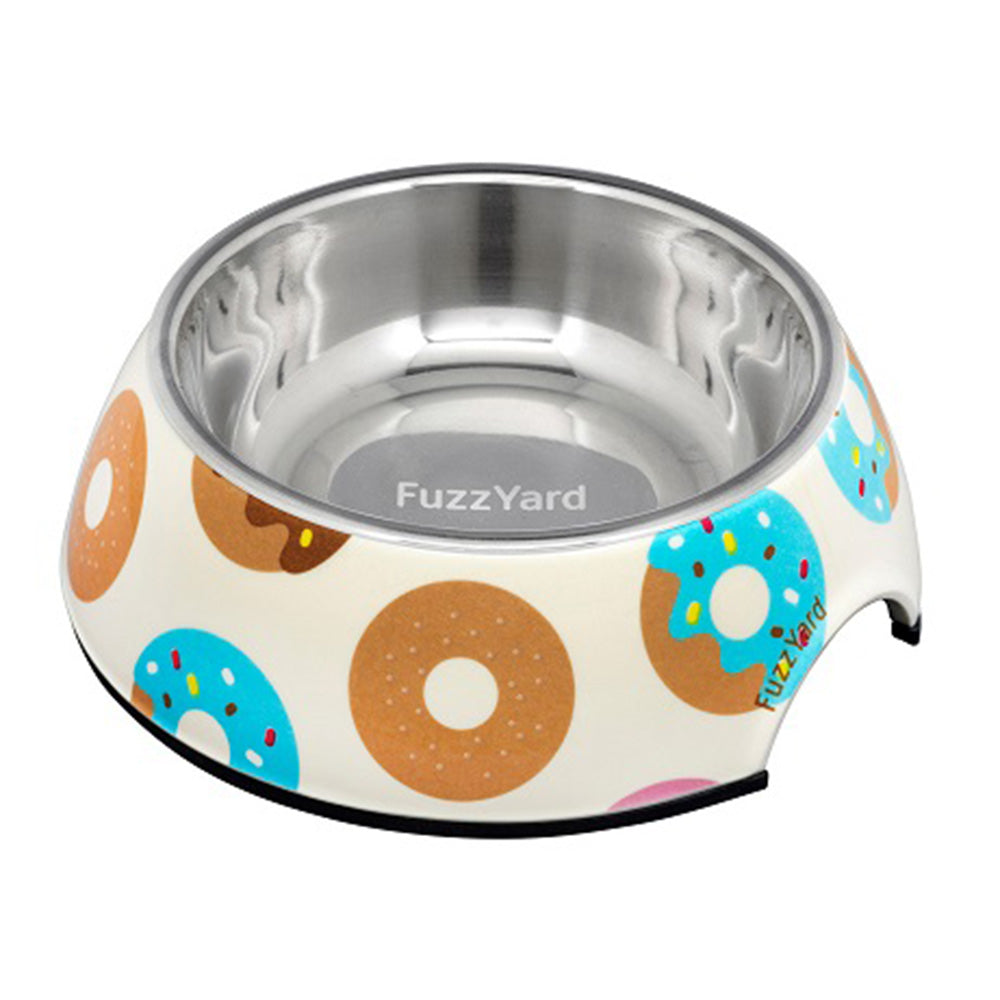 Fuzzyard Dog Bowl Melamine Go Nuts for Donuts M