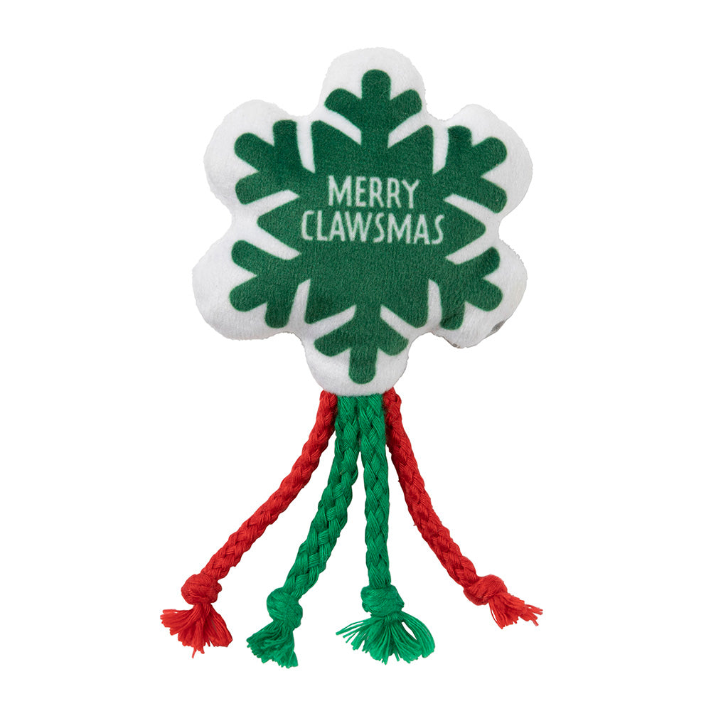 Fuzzyard Happy Howlidays Plush Cat Toy - Merry Clawsmas Snowflake