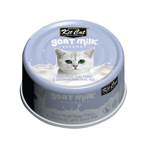 KitCat Goat Milk Gourmet White Meat Tuna Flakes & Whitebait 70g