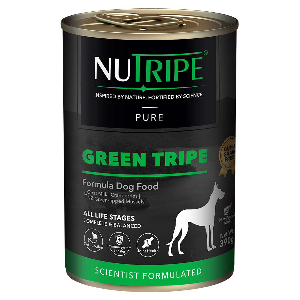 Nutripe Dog Gum & Grain Free Pure Green Tripe 390g