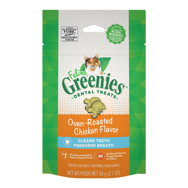 Greenies Cat Dental Treats Oven Roasted Chicken Flavor 2.1oz