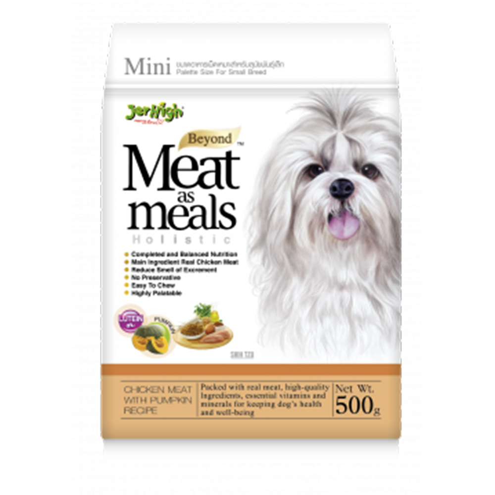 JerHigh Dog Dry Food Meat as Meals Holistic Chicken with Pumpkin Recipe 500g