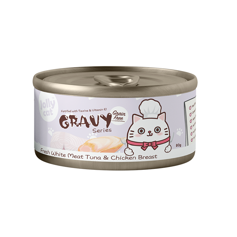 Jolly Cat Gravy Series Fresh White Meat Tuna & Chicken Breast 80g