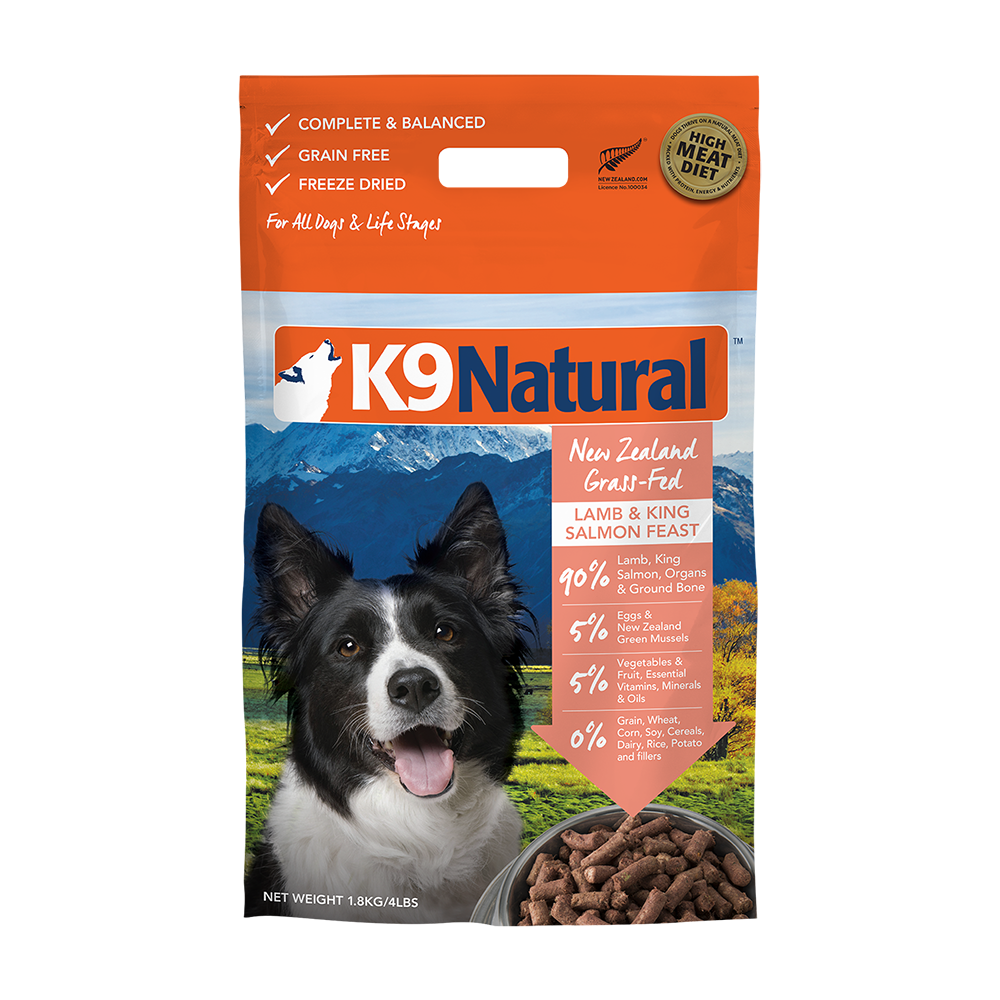 K9 Natural Dog Freeze Dried Lamb & King Salmon 1.8kg
