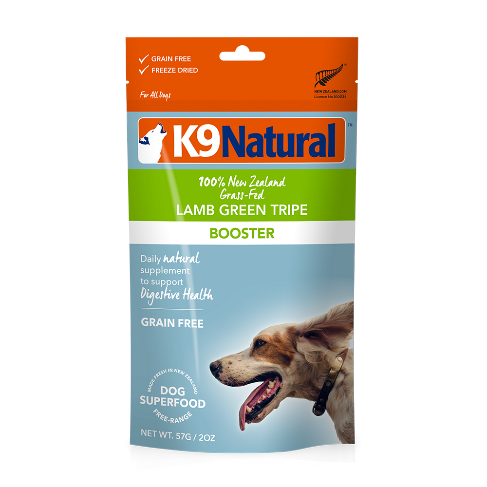 K9 Natural Dog Freeze Dried NZ Grass-Fed Lamb Green Tripe Toppers 2oz