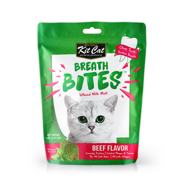Kit Cat Breath Bites Beef Cat Treats 60g