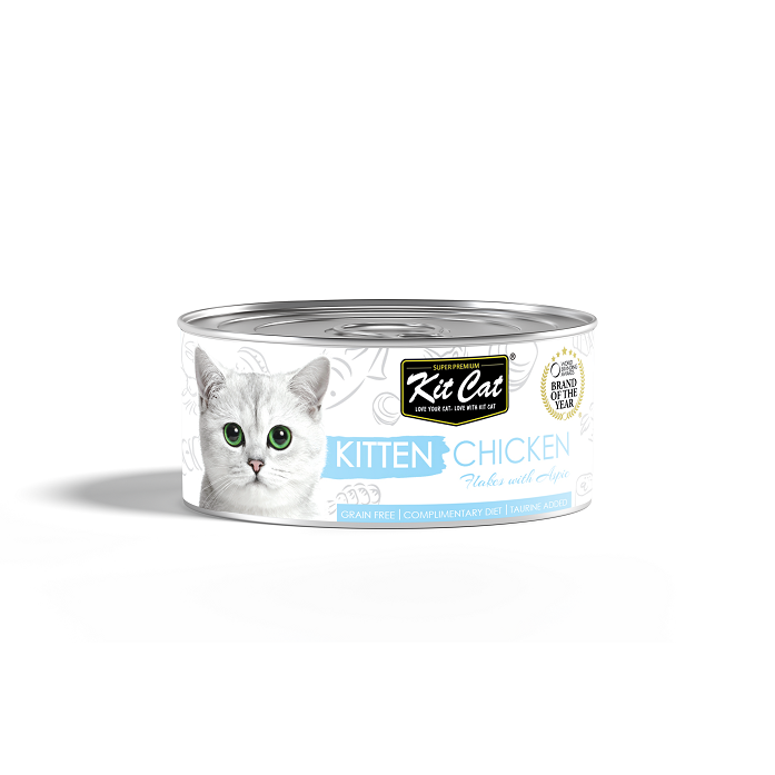 Kit Cat Kitten Chicken Flakes with Aspic 80g