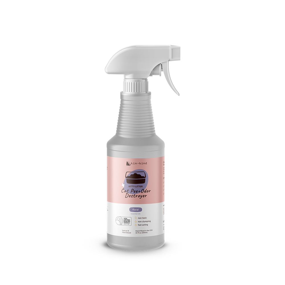 Kin + Kind Cat Pee + Odor Destroyer for Kitty Litter - Floral 32oz