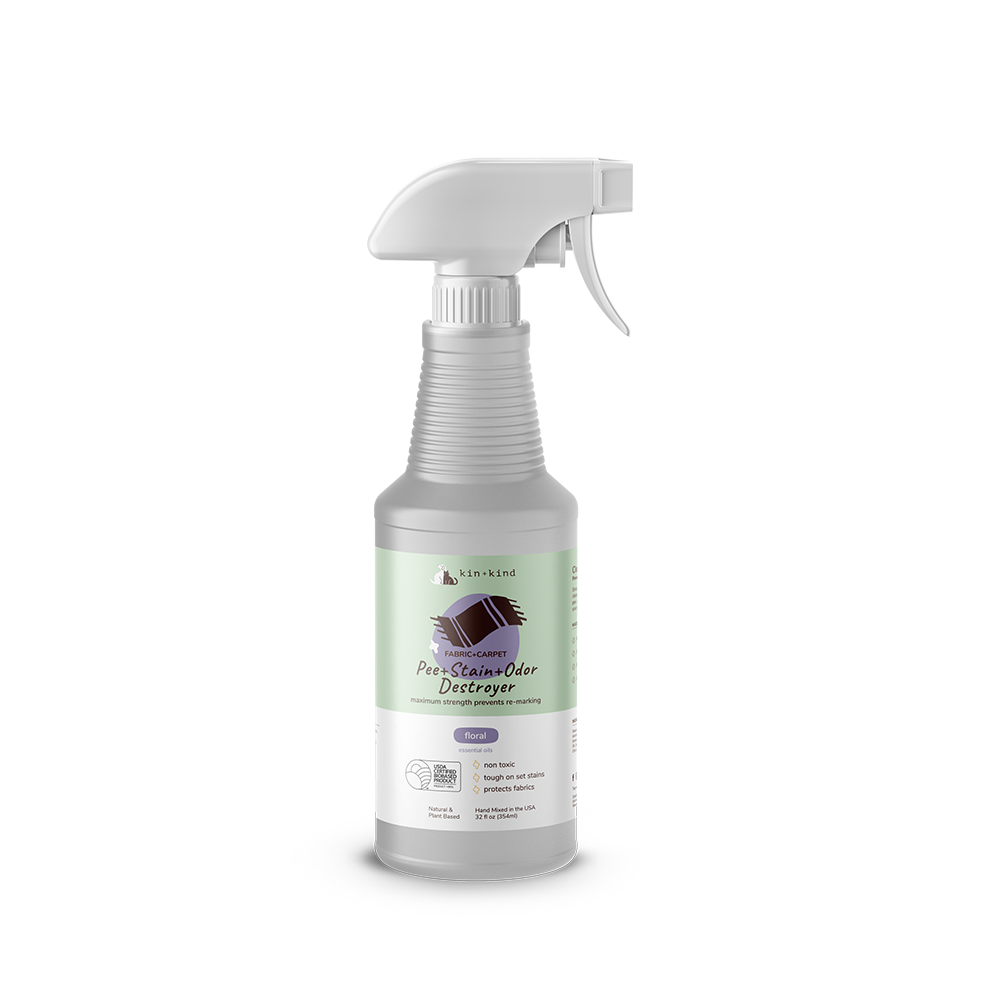 Kin + Kind Pet Pee + Stain + Odor Destroyer for Fabric & Carpet - Floral 32oz