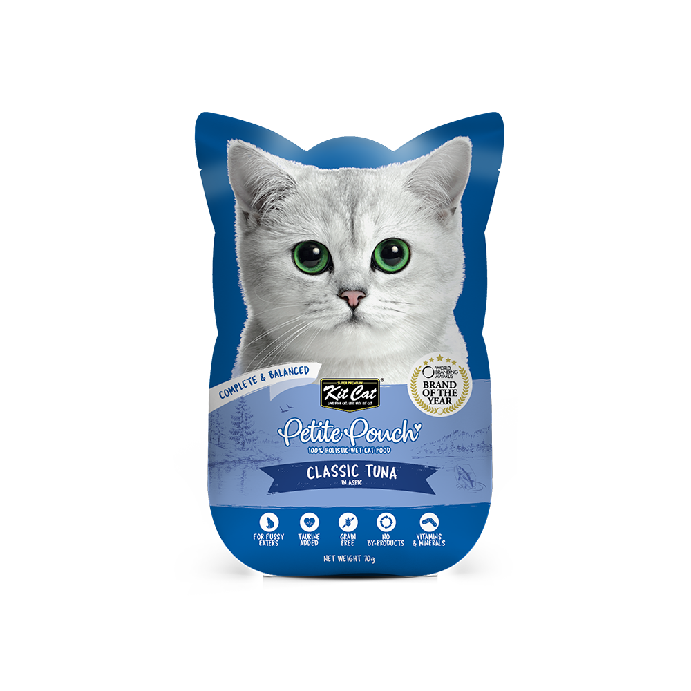 Kit Cat Petite Pouch Complete & Balanced - Classic Tuna in Aspic 70g