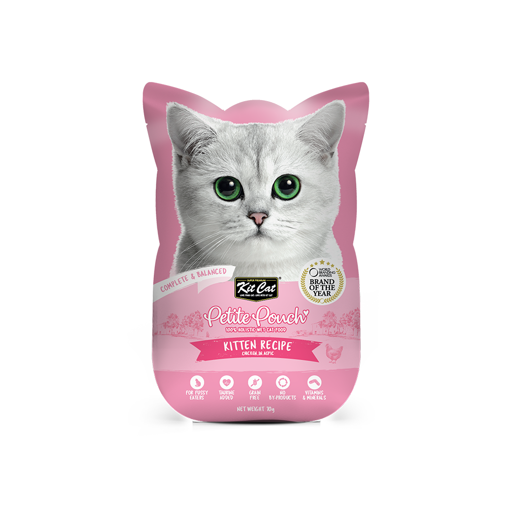 Kit Cat Petite Pouch Complete & Balanced - Kitten Chicken in Aspic 70g