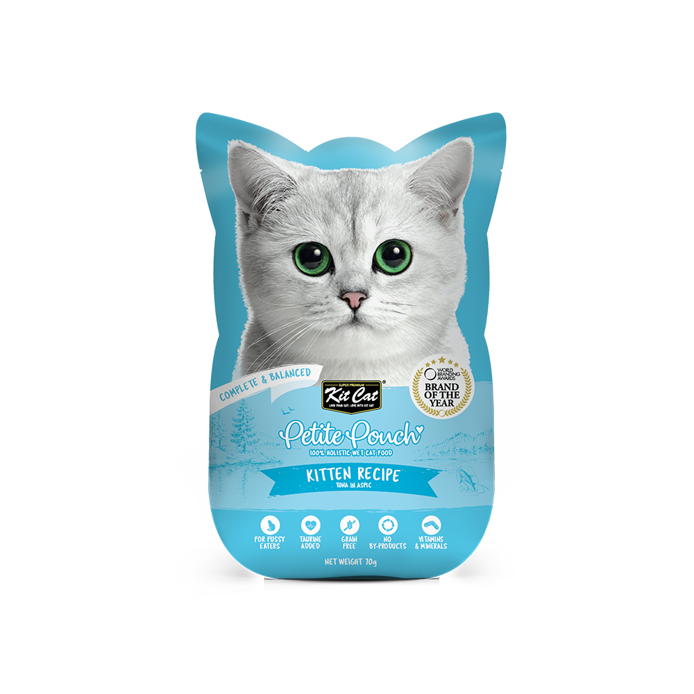 Kit Cat Petite Pouch Complete & Balanced - Kitten Tuna in Aspic 70g