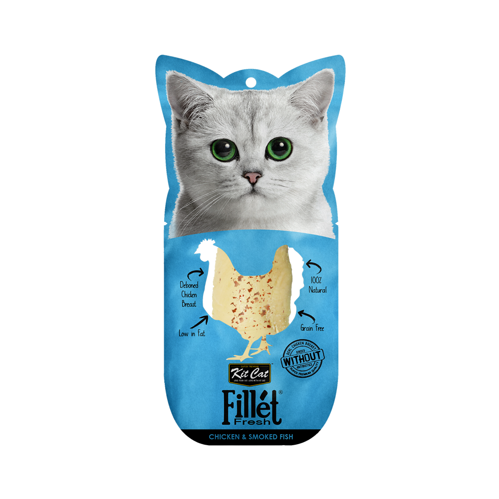 Kit Cat Fillet Fresh Chicken and Smoked Fish 30g