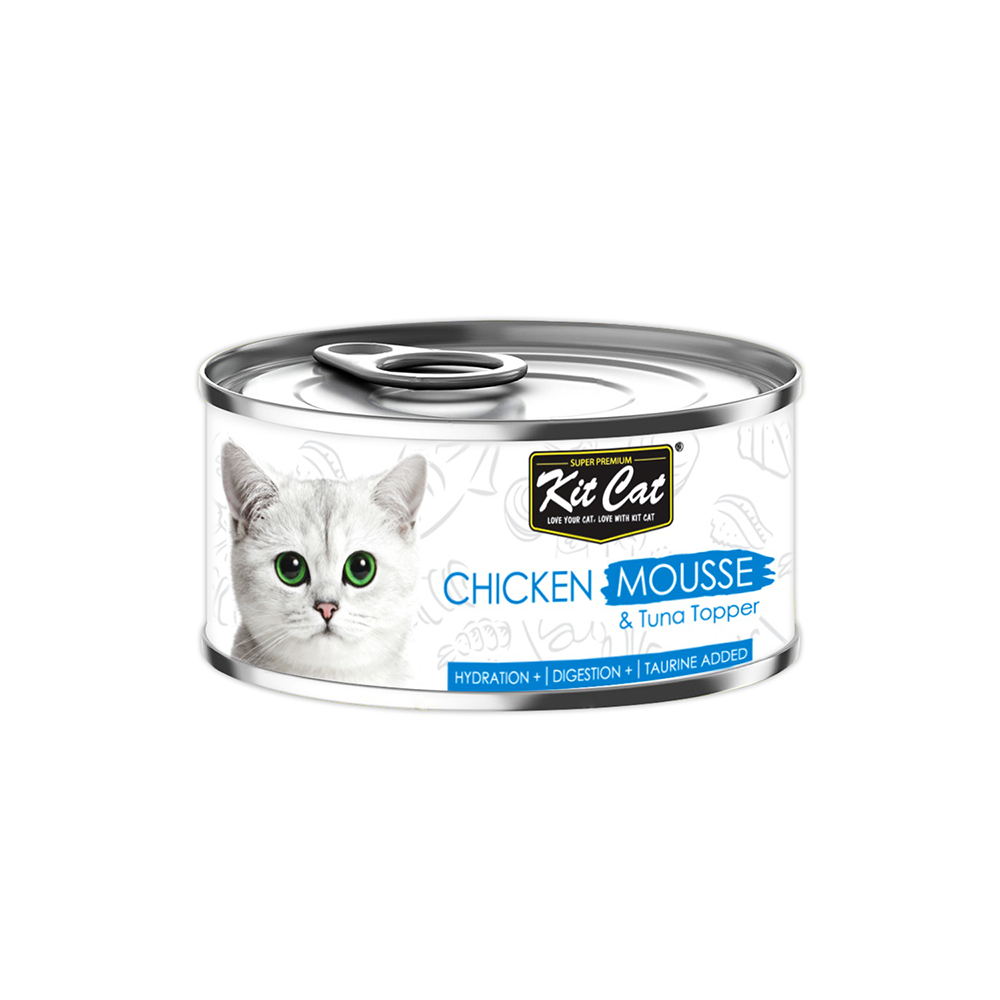 Kit Cat Mousse Chicken with Tuna Topper 80g