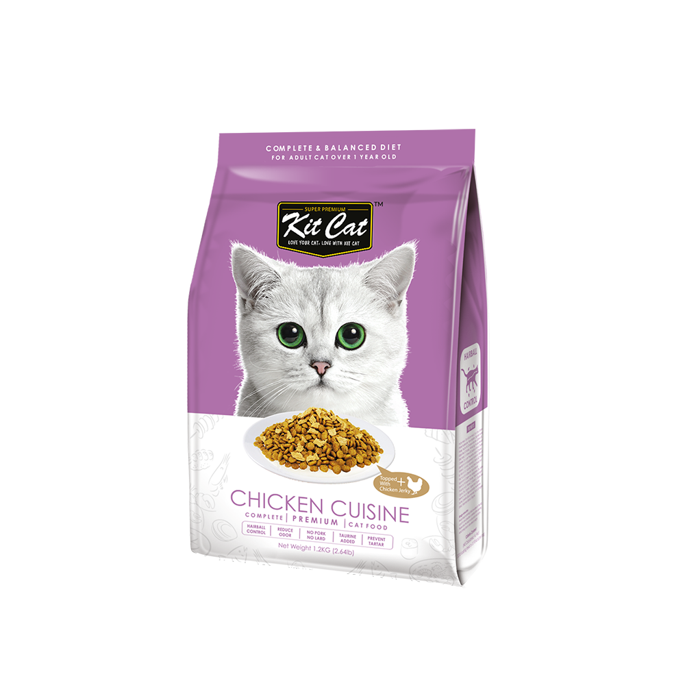 Kit Cat Premium Cat Food Chicken Cuisine 1.2kg