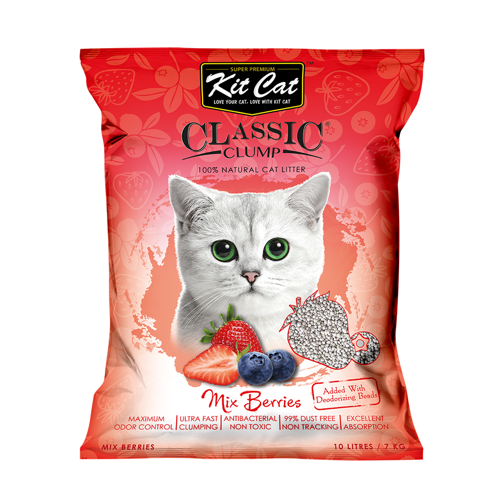 Kit Cat Classic Clump Mix Berries Clumping Cat Litter 7kg